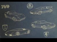 Classic cars as drawn by Carol